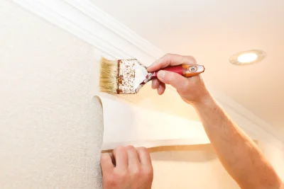 Pose de papier peint à Pennedepie — revêtements muraux et toiles de verre